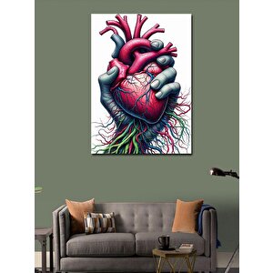 Kanvas Tablo Elde Kalp 100x140 cm