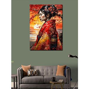 Kanvas Tablo Japon Kadın 70x100 cm