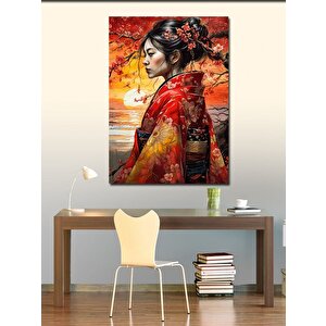 Kanvas Tablo Japon Kadın 50x70 cm
