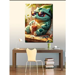 Kanvas Tablo Sevimli Canavar Tatilde 100x140 cm