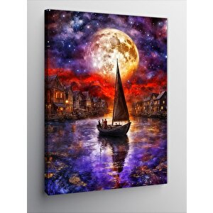 Kanvas Tablo Yelkenli Gemi 100x140 cm