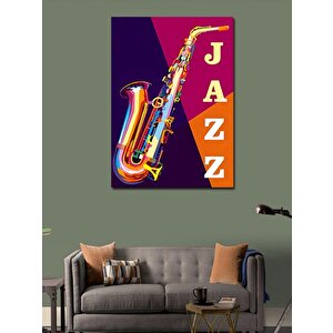 Kanvas Tablo Jazz Temalı Saksafon 50x70 cm
