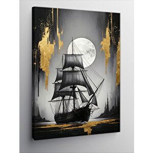 Kanvas Tablo Karanlıkta Gemi 70x100 cm