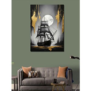 Kanvas Tablo Karanlıkta Gemi 70x100 cm
