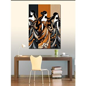 Kanvas Tablo Elbiseli Kadın 50x70 cm