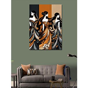Kanvas Tablo Elbiseli Kadın 50x70 cm