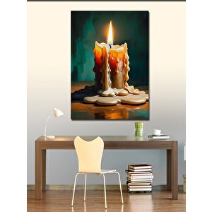 Kanvas Tablo Eriyen Mumlar 70x100 cm