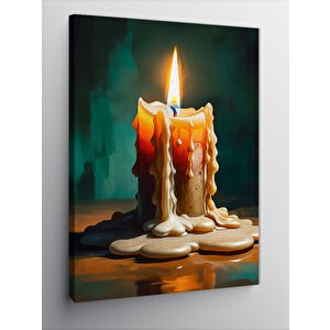 Kanvas Tablo Eriyen Mumlar 100x140 cm