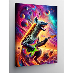 Kanvas Tablo Evren Ve Gitar Çalan Sırtlan 70x100 cm