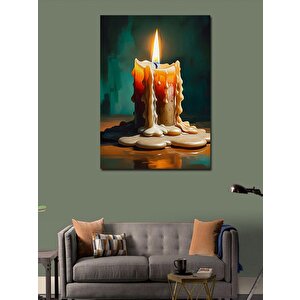 Kanvas Tablo Eriyen Mumlar 50x70 cm