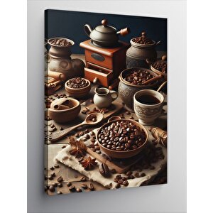Kanvas Tablo Zaten Elbiseli Kadın 70x100 cm