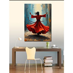 Kanvas Tablo Kırmızı Elbise 70x100 cm