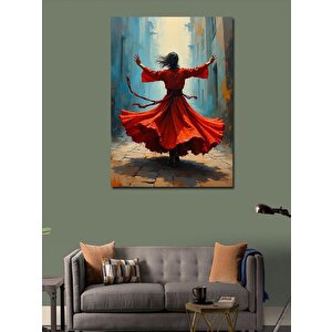 Kanvas Tablo Kırmızı Elbise 70x100 cm