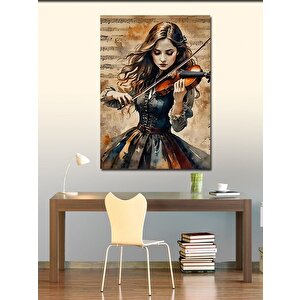 Kanvas Tablo Keman Çalan Kadın 50x70 cm