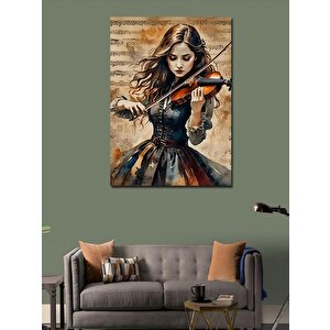 Kanvas Tablo Keman Çalan Kadın 50x70 cm