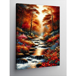 Kanvas Tablo Sonbahar Deresi 100x140 cm