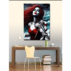 Kanvas Tablo Keman Çalan Kadın 70x100 cm