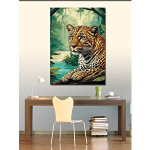 Kanvas Tablo Orman Kaplanı 100x140 cm