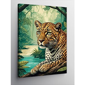 Kanvas Tablo Orman Kaplanı 50x70 cm