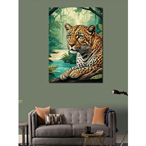 Kanvas Tablo Orman Kaplanı 50x70 cm