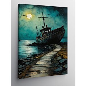 Kanvas Tablo Sisli Gemi 50x70 cm