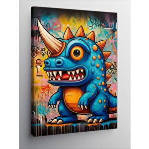 Kanvas Tablo Mavi Canavar 50x70 cm