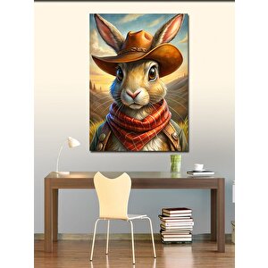 Kanvas Tablo Kovboy Tavşan 70x100 cm