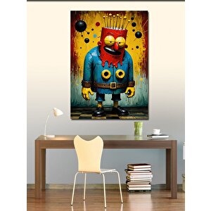 Kanvas Tablo Kırmızı Robot 70x100 cm