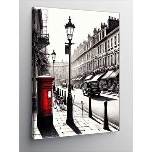 Kanvas Tablo Kırmızı Telefon Kulübesi 50x70 cm