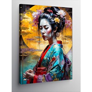 Kanvas Tablo Geleneksel Japon Kadını 70x100 cm