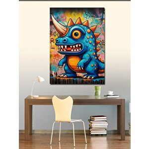 Kanvas Tablo Mavi Canavar 70x100 cm