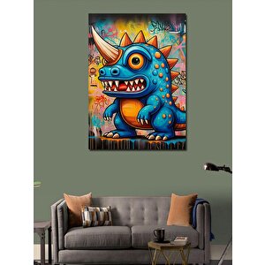 Kanvas Tablo Mavi Canavar 70x100 cm