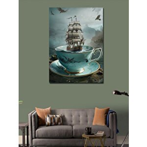 Kanvas Tablo Fincanda Gemi 50x70 cm