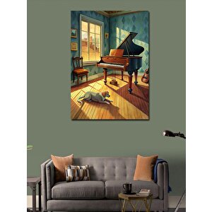 Kanvas Tablo Piyano Ve Yalnızlık 100x140 cm