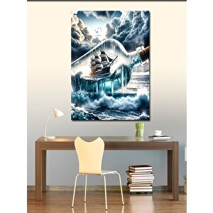 Kanvas Tablo Buzul Gemi 70x100 cm