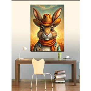 Kanvas Tablo Kovboy Tavşan 70x100 cm