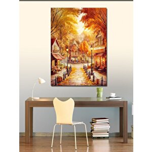 Kanvas Tablo Sonbahar Sokak Manzarası 50x70 cm