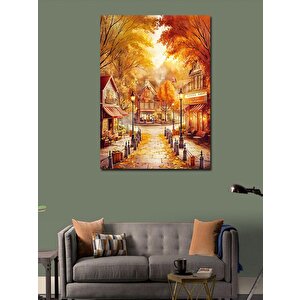 Kanvas Tablo Sonbahar Sokak Manzarası 50x70 cm