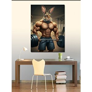 Kanvas Tablo Kaslı Tavşan 70x100 cm