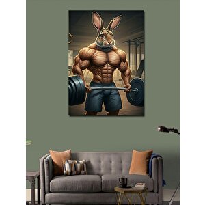 Kanvas Tablo Kaslı Tavşan 70x100 cm