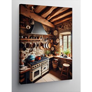 Kanvas Tablo Kırmızı Balon Ve Kız Çocuğu 70x100 cm