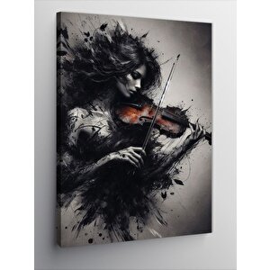 Kanvas Tablo Gölge Keman Çalan Adam 100x140 cm
