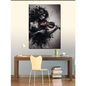 Kanvas Tablo Gölge Keman Çalan Adam 100x140 cm