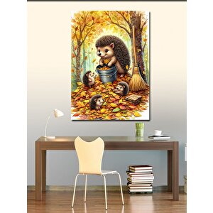 Kanvas Tablo Sonbahar Kirpi 100x140 cm