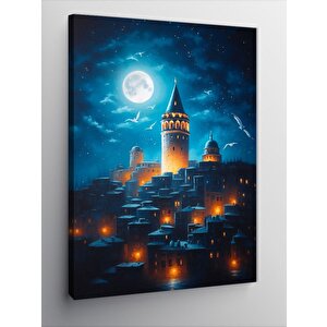 Kanvas Tablo Galata Kulesi Gecesi 50x70 cm