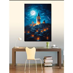 Kanvas Tablo Galata Kulesi Gecesi 50x70 cm