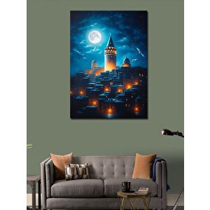 Kanvas Tablo Galata Kulesi Gecesi 70x100 cm