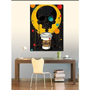 Kanvas Tablo Kahve Kafatası 70x100 cm