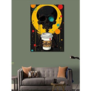 Kanvas Tablo Kahve Kafatası 70x100 cm