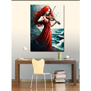 Kanvas Tablo Keman Çalan Kadın 50x70 cm